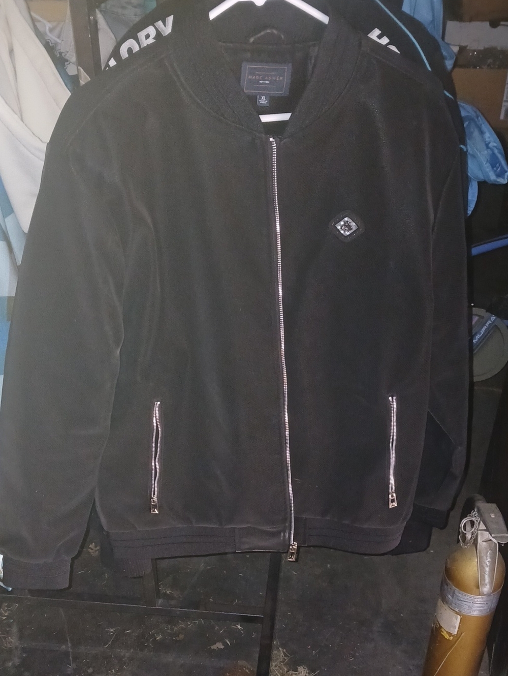 Men’s Black Bomber Jacket - Zip Front